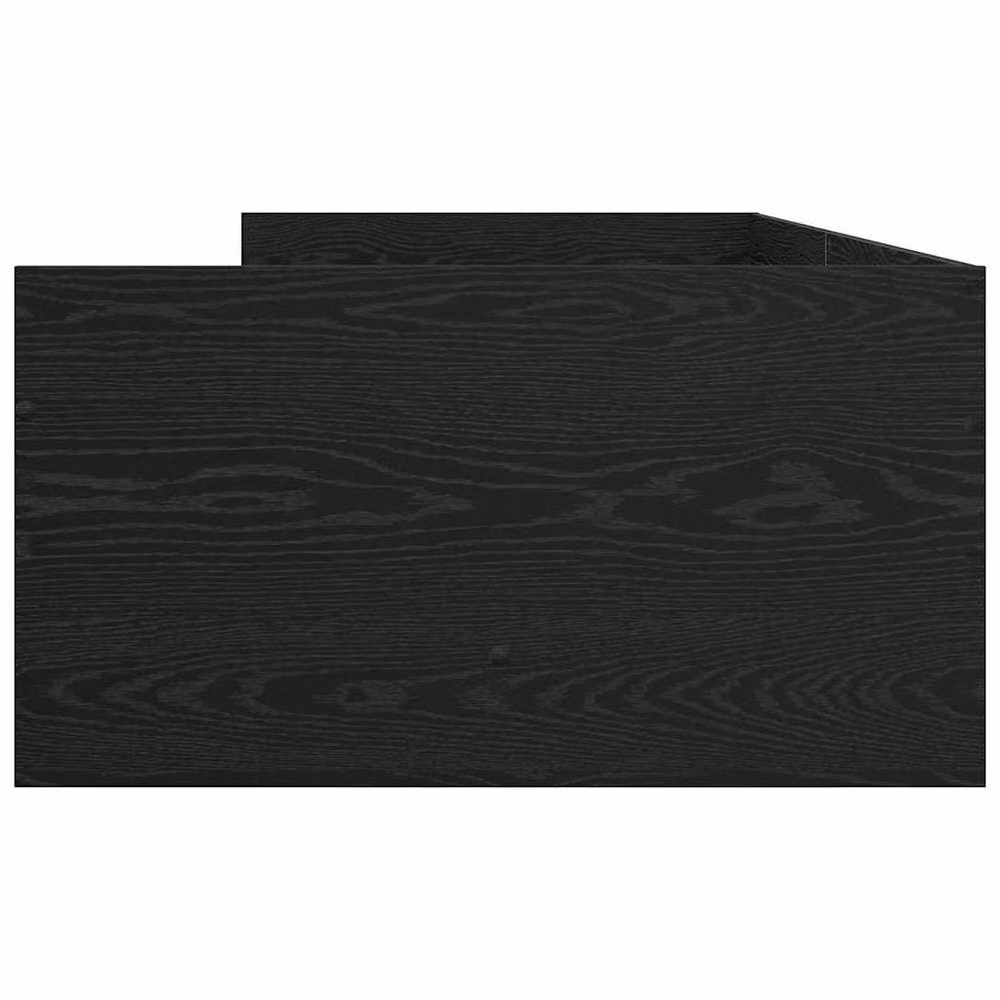Berkfield Home Black Oak Bed Frame with Drawer in Solid Pine Wood, W/D/H: 90 x 200 cm – 4