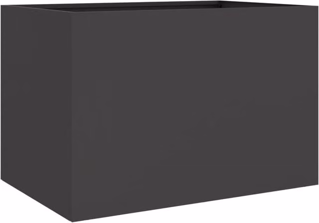 Berkfield Home Steel Planter Tub, Black, W: 62 cm, D: 47 cm, H: 46 cm – 1