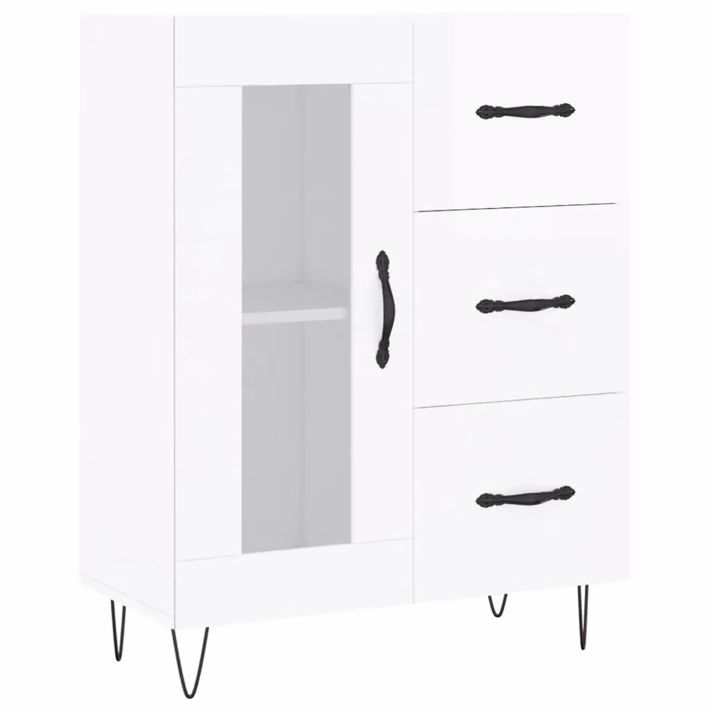 Berkfield Home High Gloss White Sideboard, W/D/H: 69.5 x 34 x 90 cm – 2