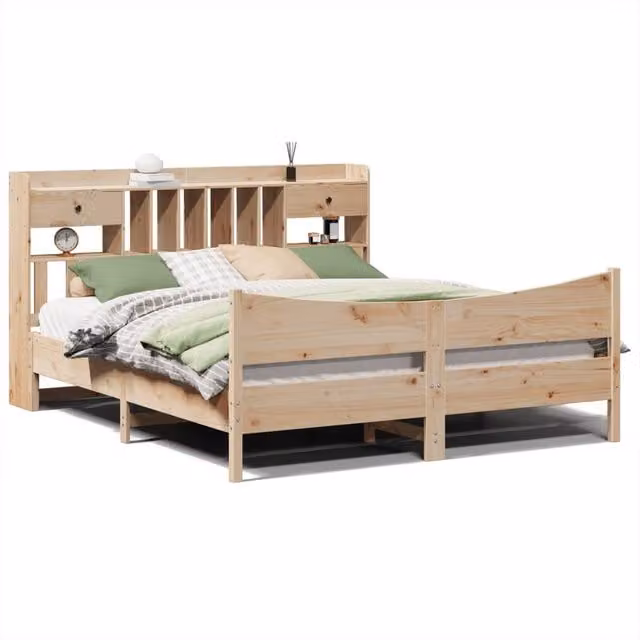 Berkfield Home Super King Solid Wood Pine Bed Frame with Drawers, Light Brown, W: 180 cm, D: 200 cm – 1