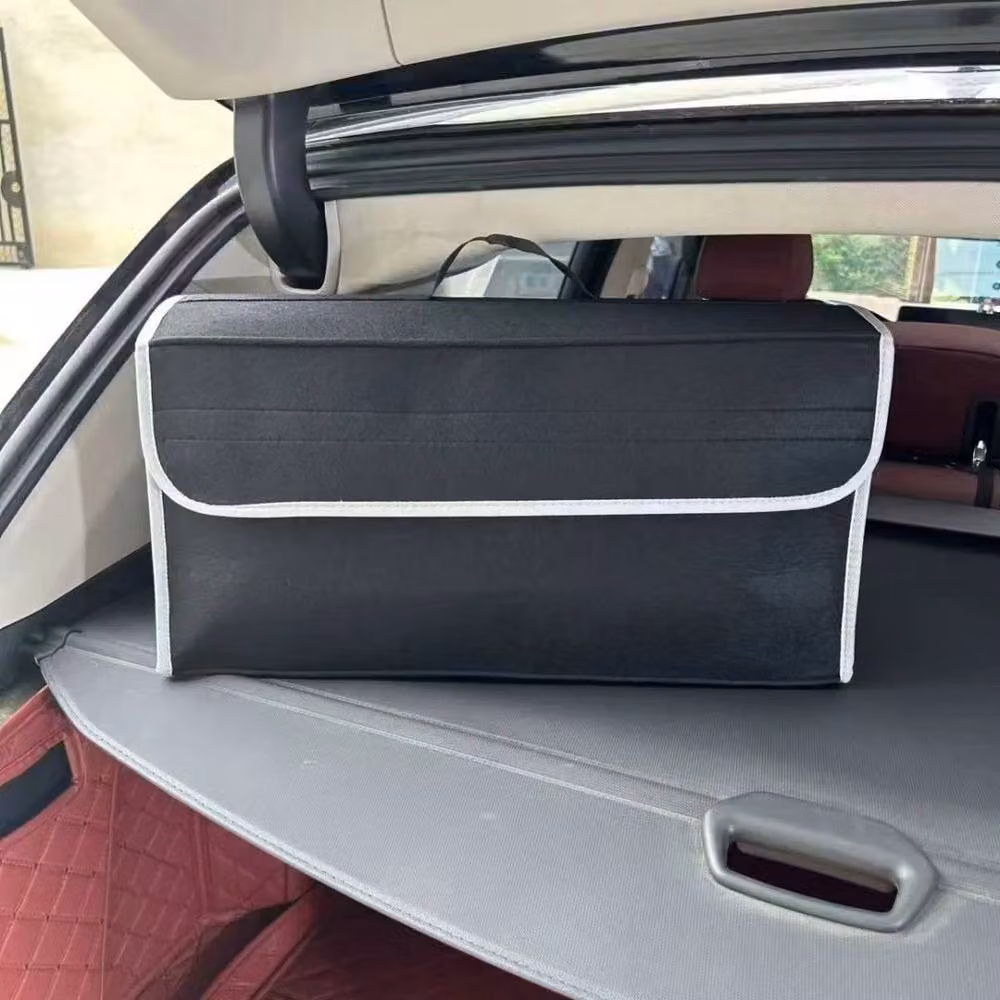 KORVIXA Collapsible Car Boot Tidy Bag and Trunk Organiser in Black, W/D/H: 50 x 50 x 50 cm – 3
