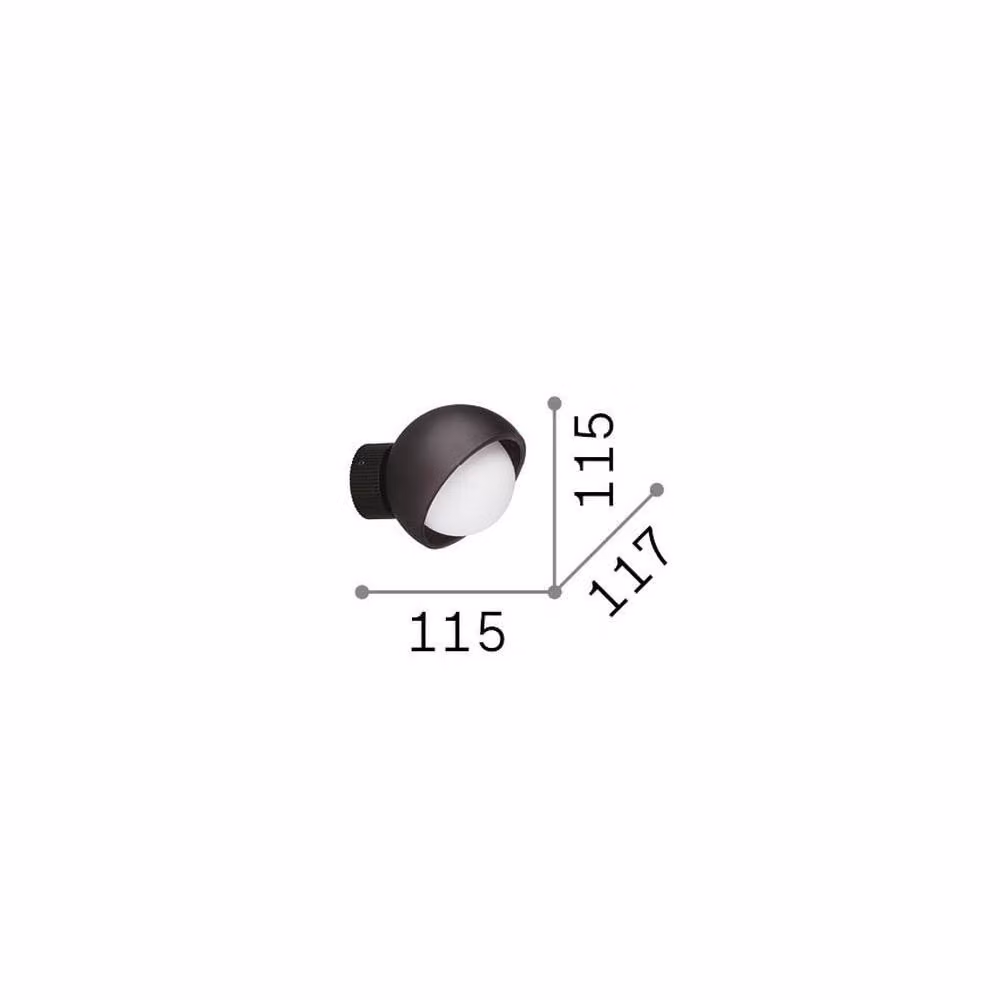 Netlighting Bloom Black Globe Wall Light with Glass Sphere and G9 Base – 2