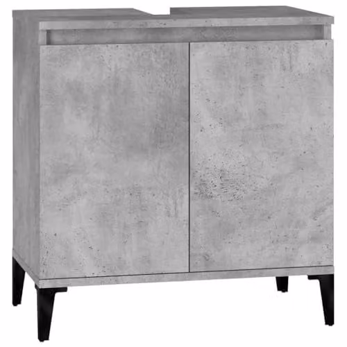vidaXL Modern Freestanding Bathroom Sink Cabinet in Matt Grey, W/D/H: 58 x 33 x 60 cm – 1