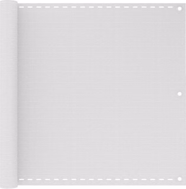 Berkfield Home White HDPE Balcony Screen W: 90 cm, L: 500 cm