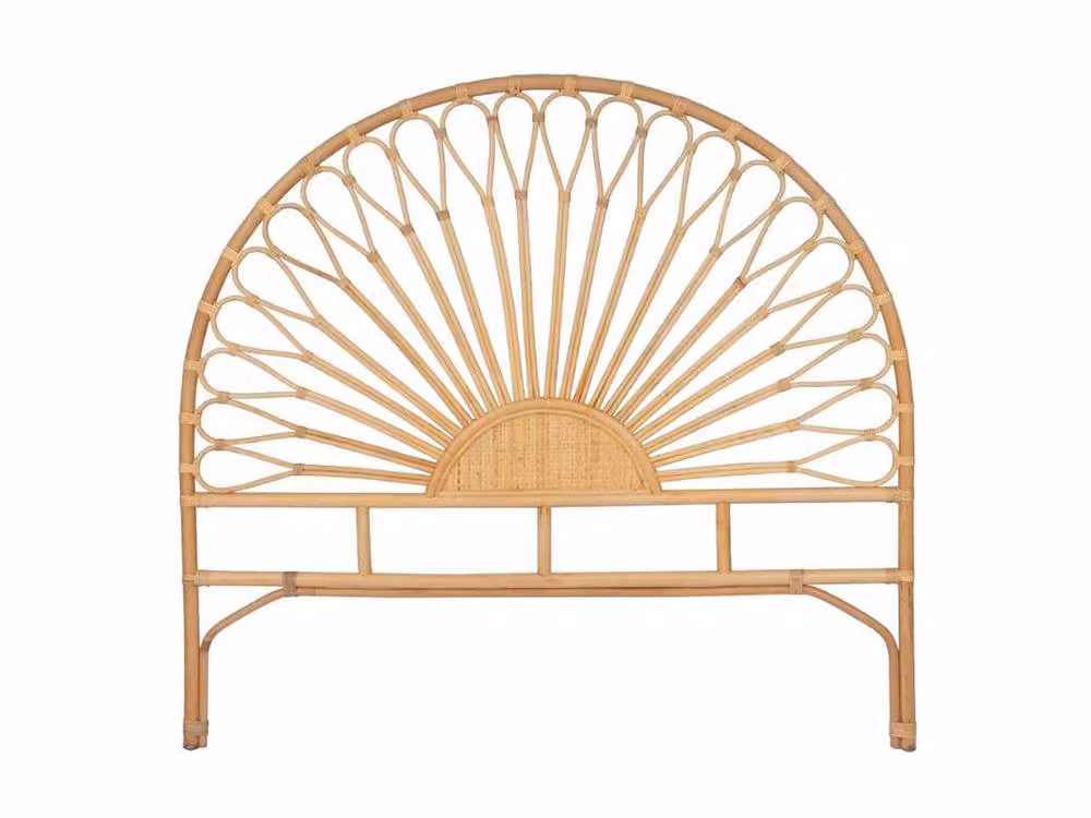 Vente-unique SOLIA Rattan Headboard in Light Oak, Width: 140 cm, Height: 135 cm – 2