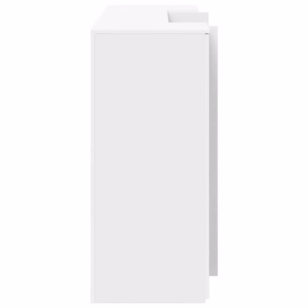 Berkfield Home White Reception Desk in Engineered Wood W/D/H: 180 x 50 x 103.5 cm – 2