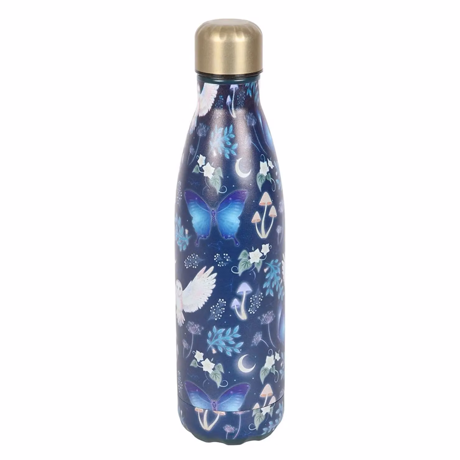 Something Different Night Flight Owl Stainless Steel Water Bottle in Navy, 500 ml – 2