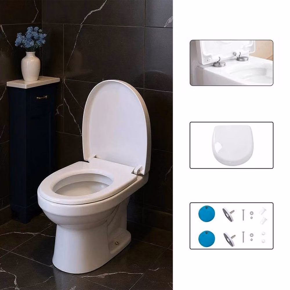 KORVIXA U-Shaped Toilet Seat in White – 2