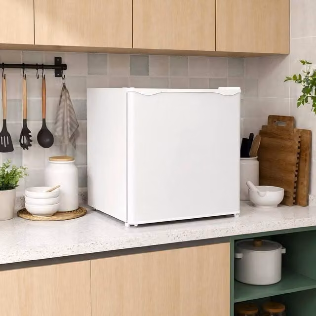 STILVORA 35L White Upright Countertop Mini Freezer with Compressor and Adjustable Temperature