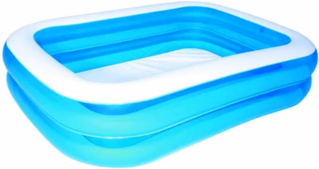 Bestway Rectangular Inflatable Paddling Pool for Kids, Blue