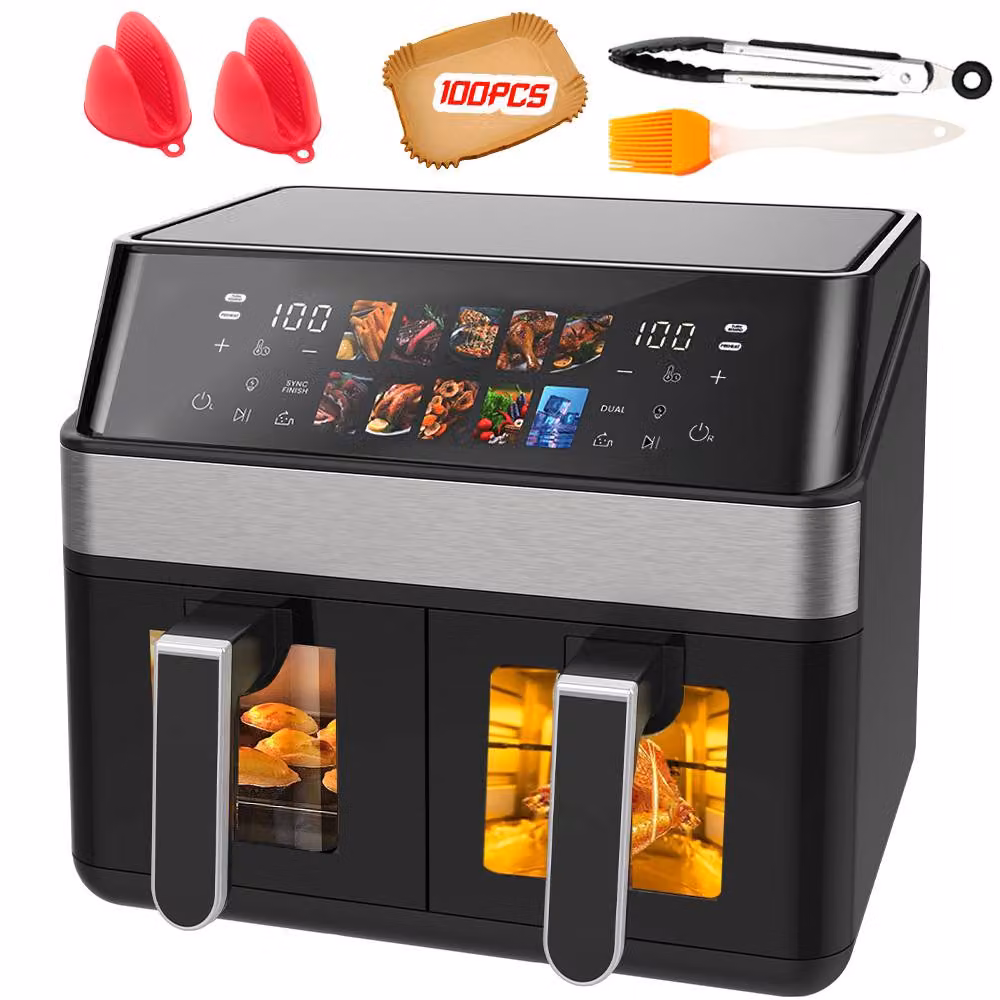 Ventryn 10L Dual Zone Digital Air Fryer Oven in Black – 4