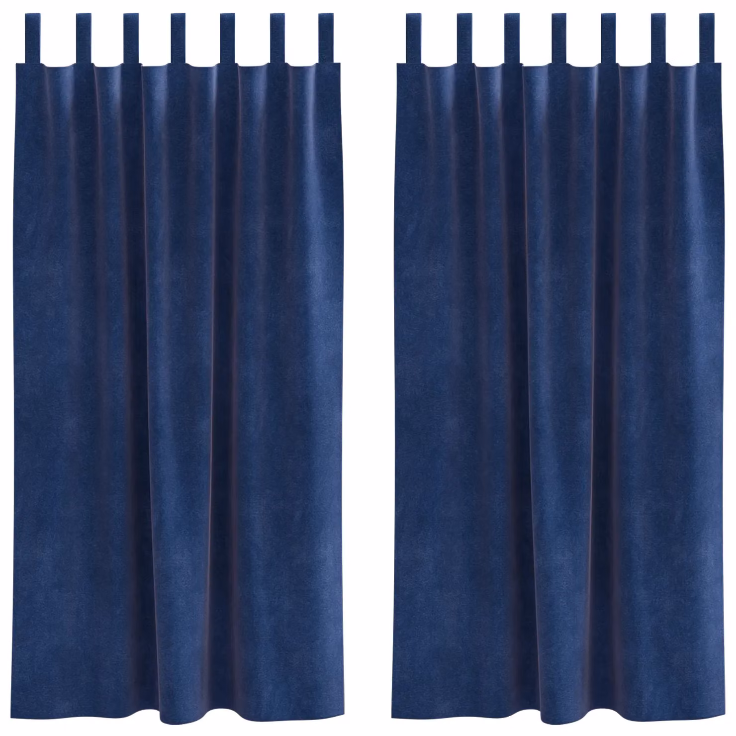 Berkfield Home Navy Blue Velvet Blackout Curtains with Hanging Loops, 2 Pack, W: 140 cm, H: 175 cm – 2