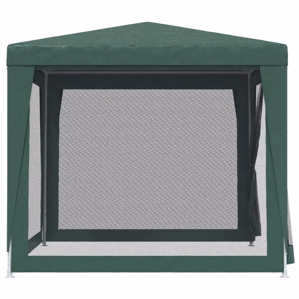 Berkfield Home Party Tent with 4 Mesh Sidewalls, Green, W/D/H: 250 x 250 x 245 cm – 4