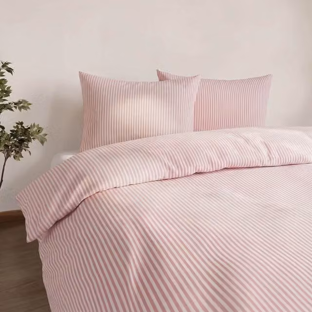 Martex Studio Edition Pinstripe Duvet Cover Set in Pink, 200 x 200 cm