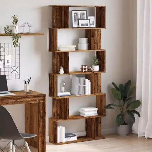 vidaXL Book Cabinet in Old Wood Brown, W/D/H: 80 x 24 x 192 cm – 2