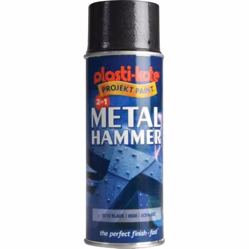 Plasti-kote Hammer Black Metal Paint, 400ml