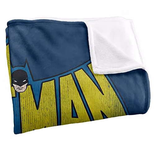 Logovision DC Classic Batman Logo Super Soft Fleece Throw Blanket, Multicolour, W/D/H: 152 x 127 cm – 2