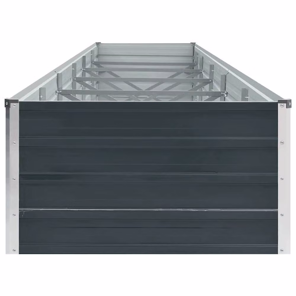 Berkfield Home Garden Galvanised Steel Raised Bed in Anthracite Grey, W/D/H: 480 x 80 x 45 cm – 3
