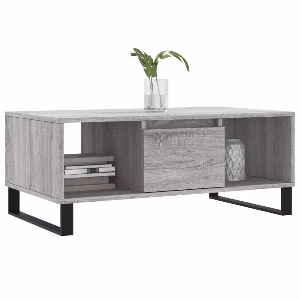 Berkfield Home Grey Sonoma Coffee Table, W: 90 cm, D: 50 cm, H: 36.5 cm – 3
