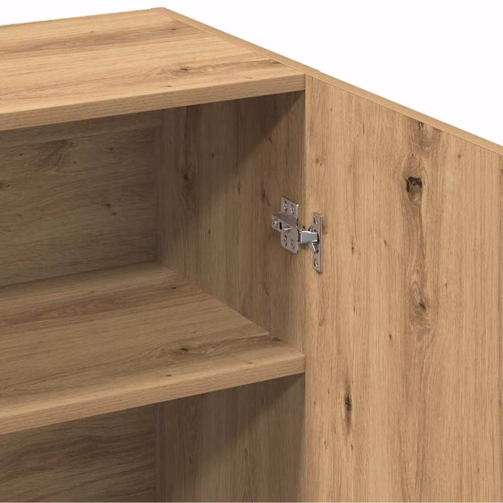 Berkfield Home Artisan Oak Sideboard in Brown, W/D/H: 70 x 34 x 90 cm – 3