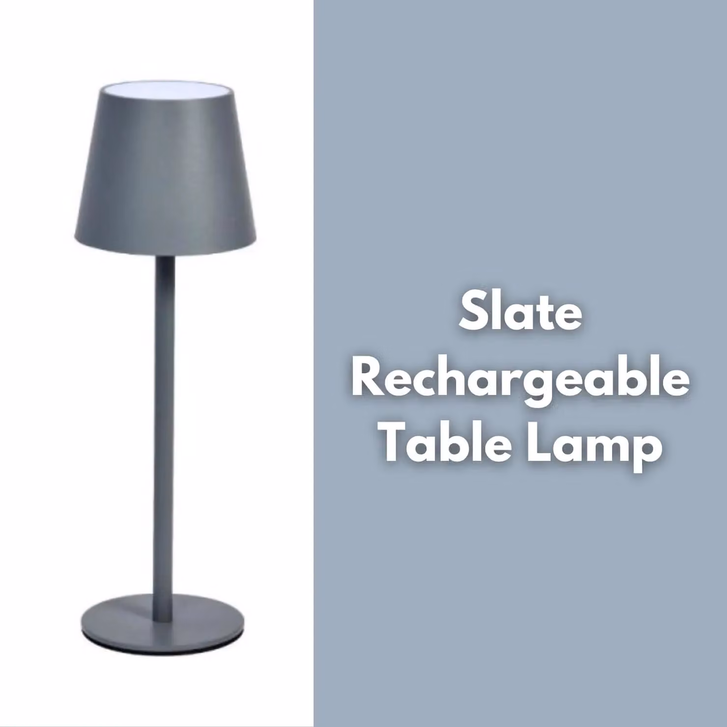 Marco Paul Rechargeable LED Table Lamp in Grey with Dimmable Warm White Light – 3