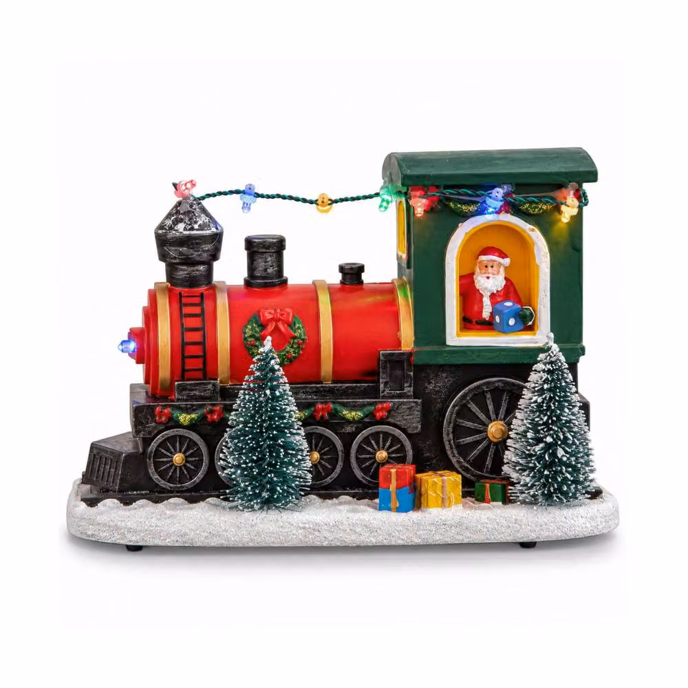 Samuel Alexander Light Up Christmas Train with Santa in Red and Green with Multi-Colour LEDs – 4