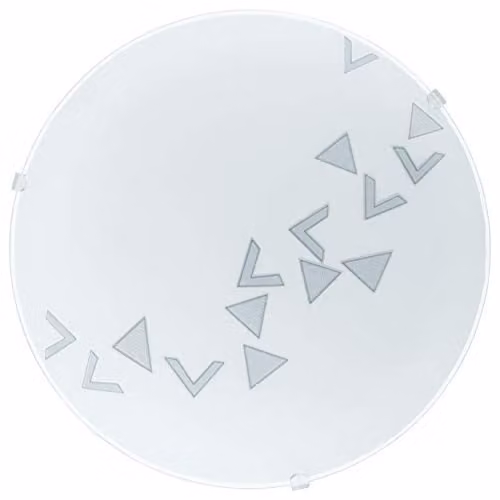 Loops Modern White Wall and Ceiling Mounted Sconce with Satin Glass Shade and E27 Bulb Support