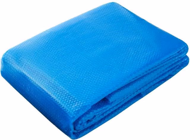 tectake Blue Rectangular Thermal Solar Film Pool Cover W: 400 cm, L: 600 cm – 1