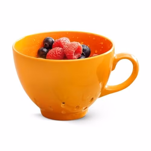 Zeal Melamine Berry Colander with Handles, Orange, 10 cm – 1