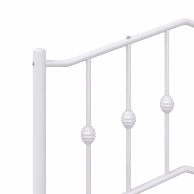 Berkfield Home Classic Metal Headboard in Black and White, Width: 107 cm