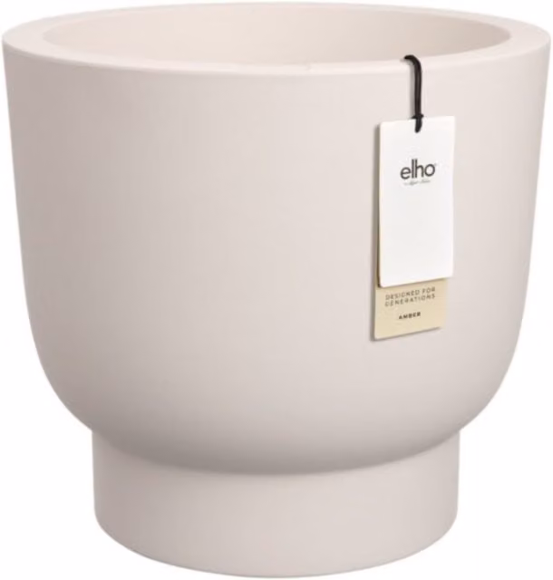 Elho Amber Grail Small Indoor and Outdoor Plant Pot, White