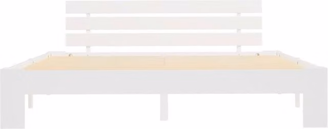 Berkfield Home Modern White Solid Pine Wood Bed Frame with Drawers W/D/H: 200 x 160 x 66 cm