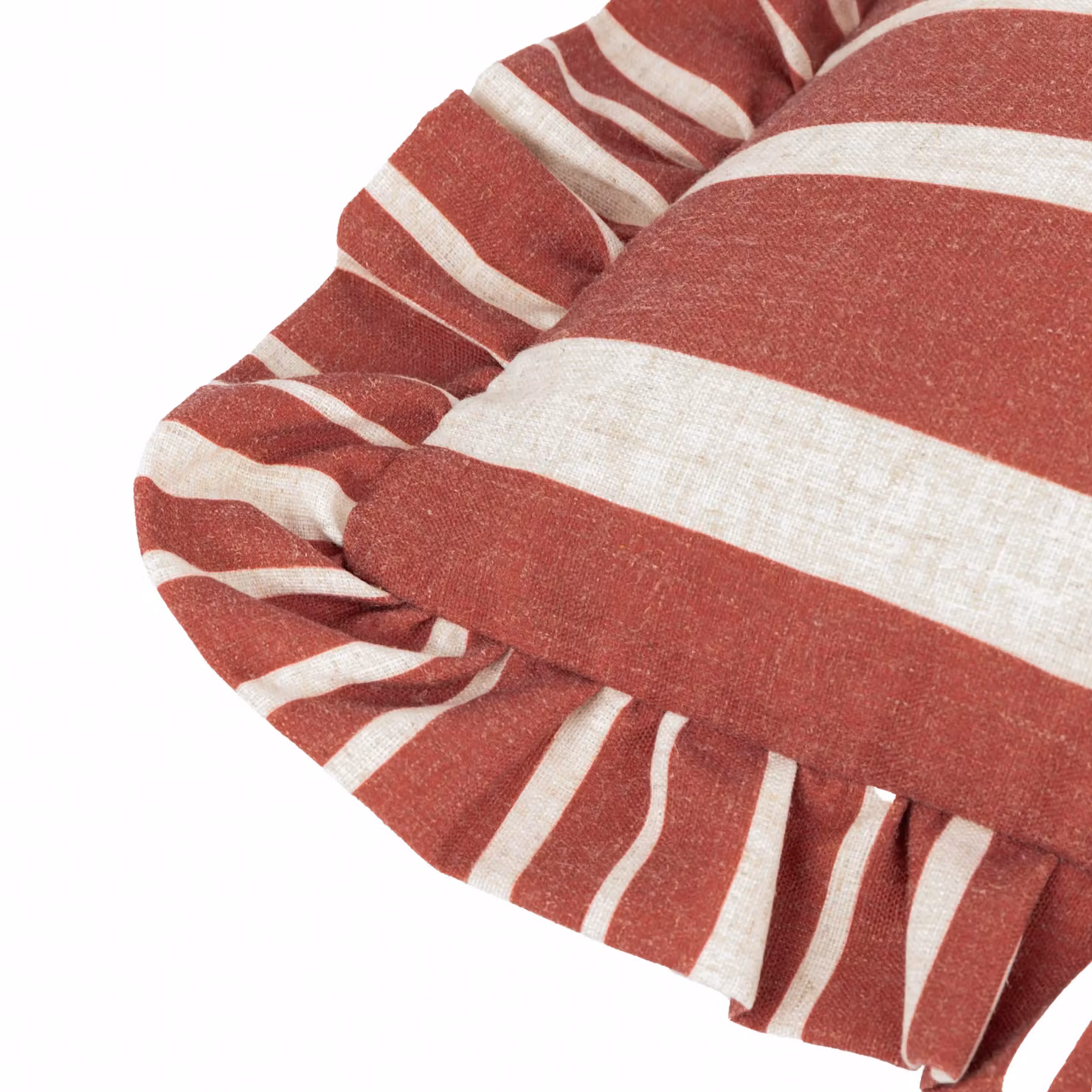 Furn Carmon Red Striped Ruffle Rectangular Cushion, W: 60 cm, H: 40 cm – 4