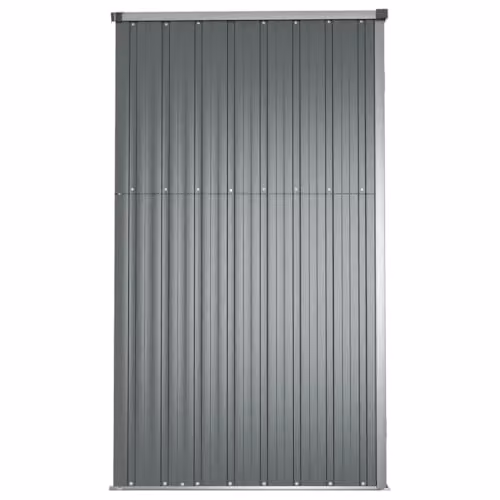 vidaXL Grey Galvanised Steel Garden Tool Shed W/D/H: 225 x 89 x 161 cm – 4