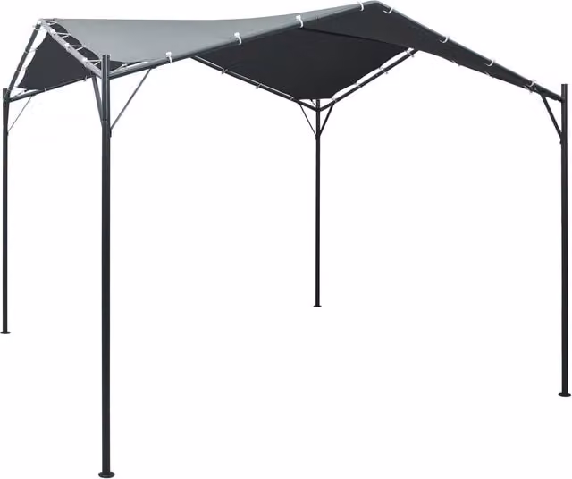 Berkfield Home Hip Roof Gazebo Pavilion Tent Canopy with Steel Frame, Black and Anthracite, W/D/H: 3 x 3 x 3 m – 1