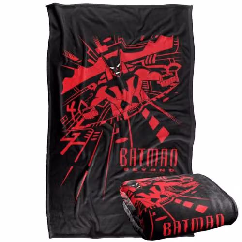 LOGOVISION Batman Beyond At The Controls Super Soft Silky Touch Fleece Throw Blanket, Multicolour, W: 91 cm, D: 147 cm