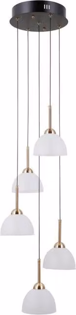 Netlighting Montiela Cluster Pendant Light in Matt Black and Gold with 5x LED Warm White 3000K