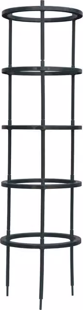 Thompson & Morgan Green and Black Plastic Tomato Growing Support Plant Frame Tower for Vegetable Gardens