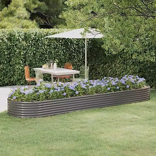vidaXL Raised Garden Bed in Brown Steel – 2