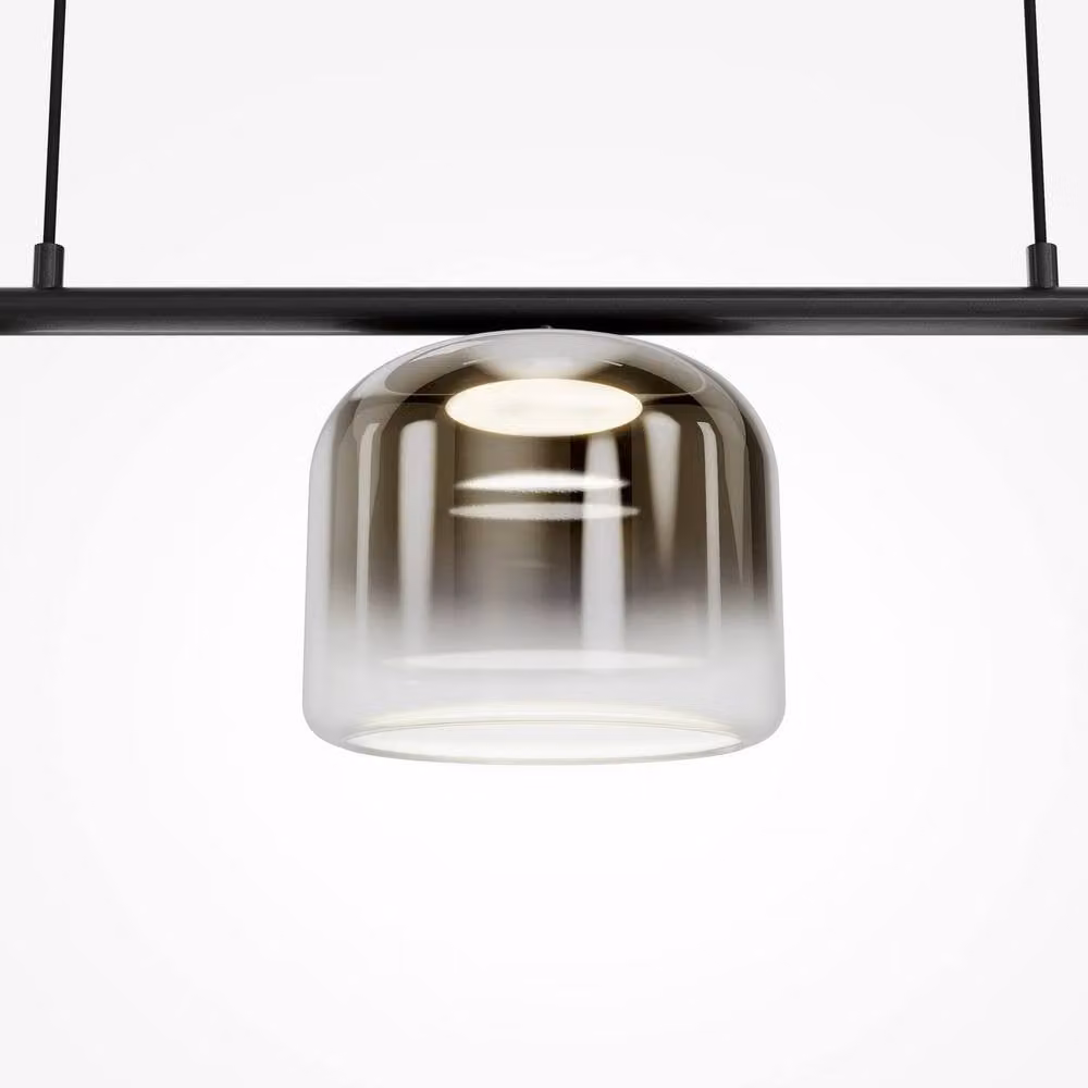 Netlighting Spirito LED Bar Pendant Ceiling Light in Black with Warm White 3000K Dimmable Lighting – 2