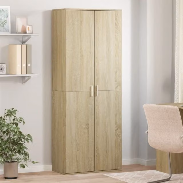 Berkfield Home Sonoma Oak Highboard in Brown, W/D/H: 70 x 35 x 180 cm – 1