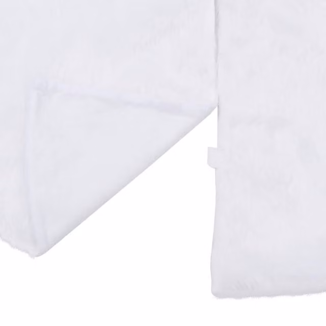 Berkfield Home White Round Faux Textile Christmas Tree Skirt, Diameter: 150 cm