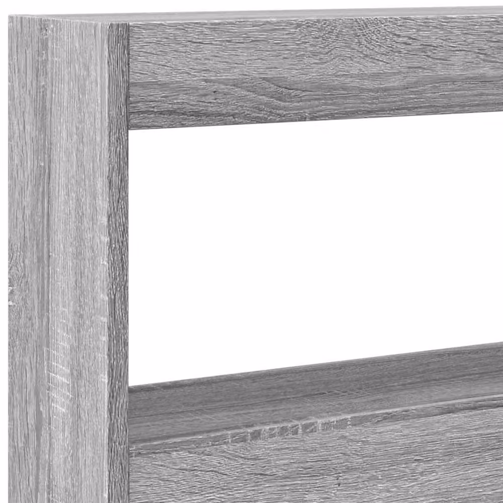 Berkfield Home Headboard Cabinet with LED in Grey Sonoma, W/D/H: 180 x 17 x 102 cm – 5