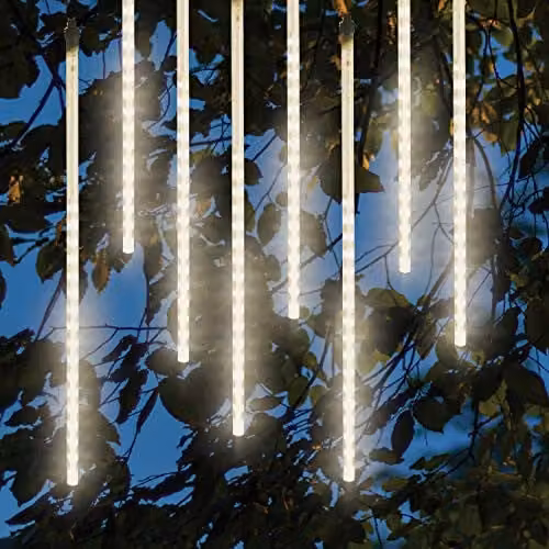 The Christmas Workshop Connectable LED Meteor Shower Christmas String Lights in Warm White, 3 Metres