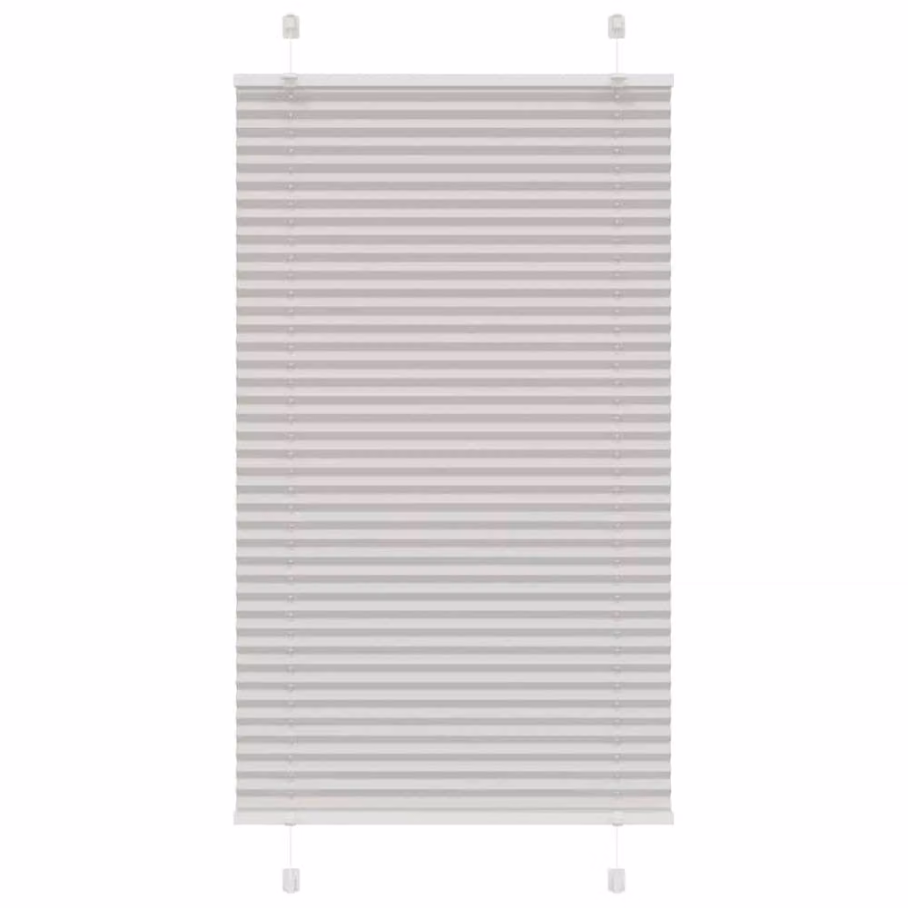 Berkfield Home Single Pleat Fabric Blind, Light Grey, W: 75 cm, H: 100 cm