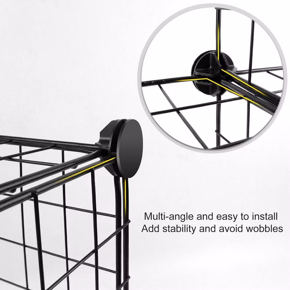 SPETLEK 6 Cube Metal Storage Shelf and Shoe Rack in Matt Black, W/D/H: 150 x 50 x 50 cm – 2
