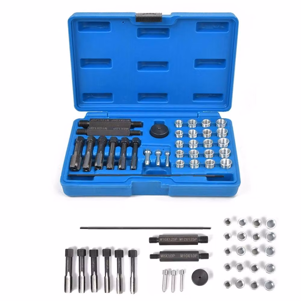 Kelvenix 33-Piece Metric Glow Plug Thread Restorer Repair Tool Set in Blue – 3