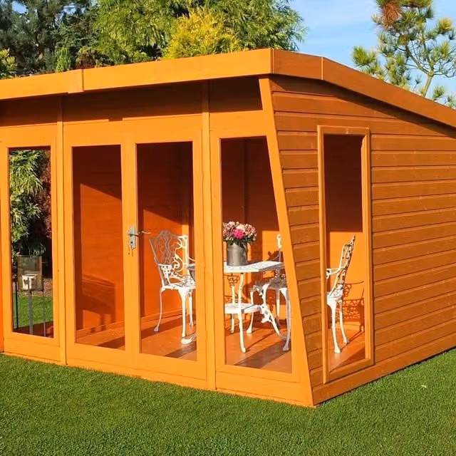 Shires Highclere Shiplap Summerhouse Garden Sun Room in Brown – 1