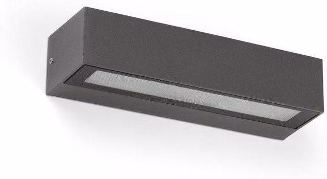 Netlighting Lako Integrated LED Outdoor Wall Light, Grey, 8W, 3000K Warm White, IP65 – 3