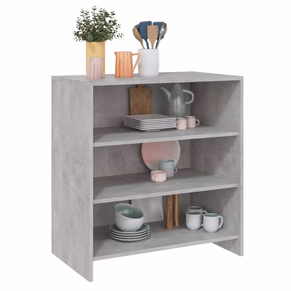 Berkfield Home Modern Sideboard in Concrete Grey, W/D/H: 70 x 40.5 x 75 cm – 4